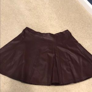 lily white pleather skirt